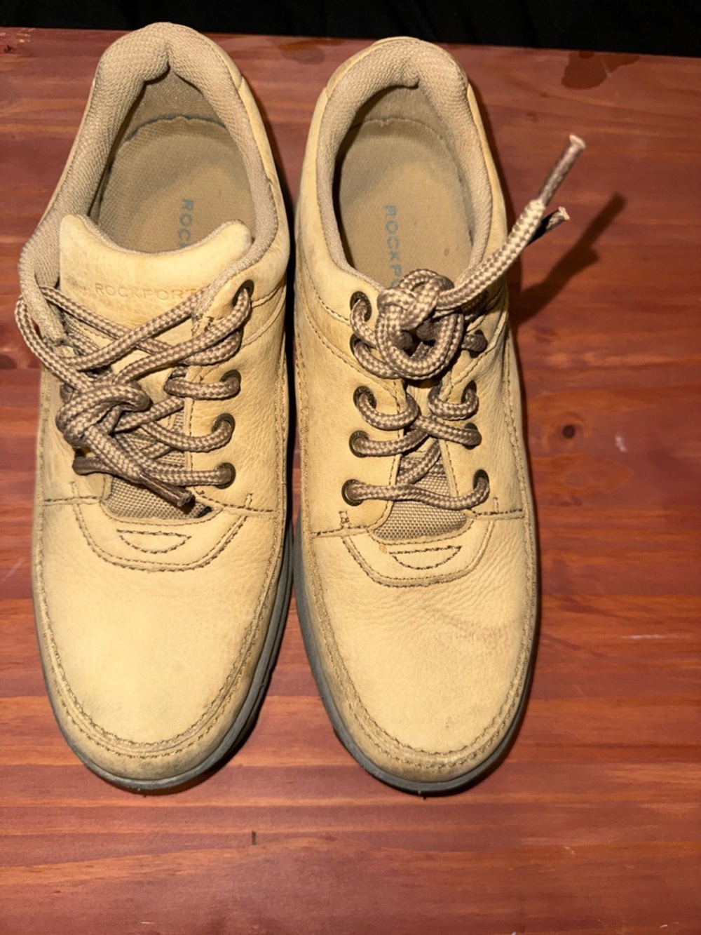 Rockport tan leather lace up shoes Size US 9 #leather #laceup
